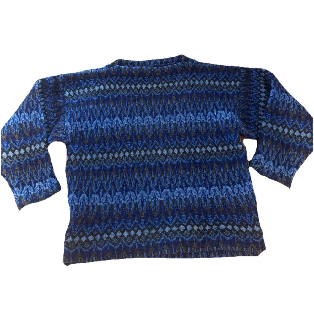 Vtg Iceland Jersey Modeller Sweden Blue Sweater Hans Heitsch‎ Lambswool Sz 42/12